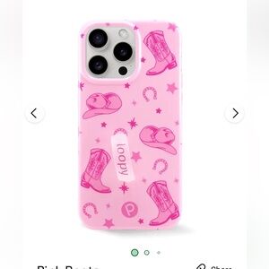iPhone 14  6.7 perfect condition loopy case pink boots